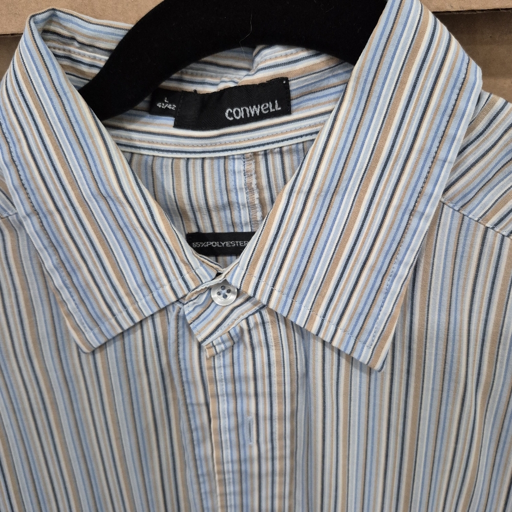 H&M Striped Long Sleeve Dress Shirt, Large